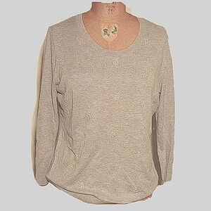 Talbots sweater - grey with patterned little sparkles-needs Sthg.